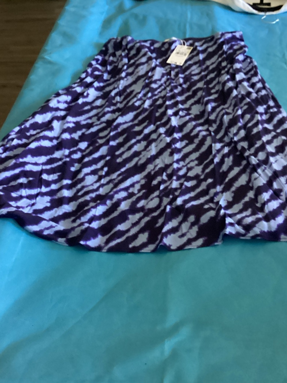 Mango Purple Tie-Dye Print Skirt